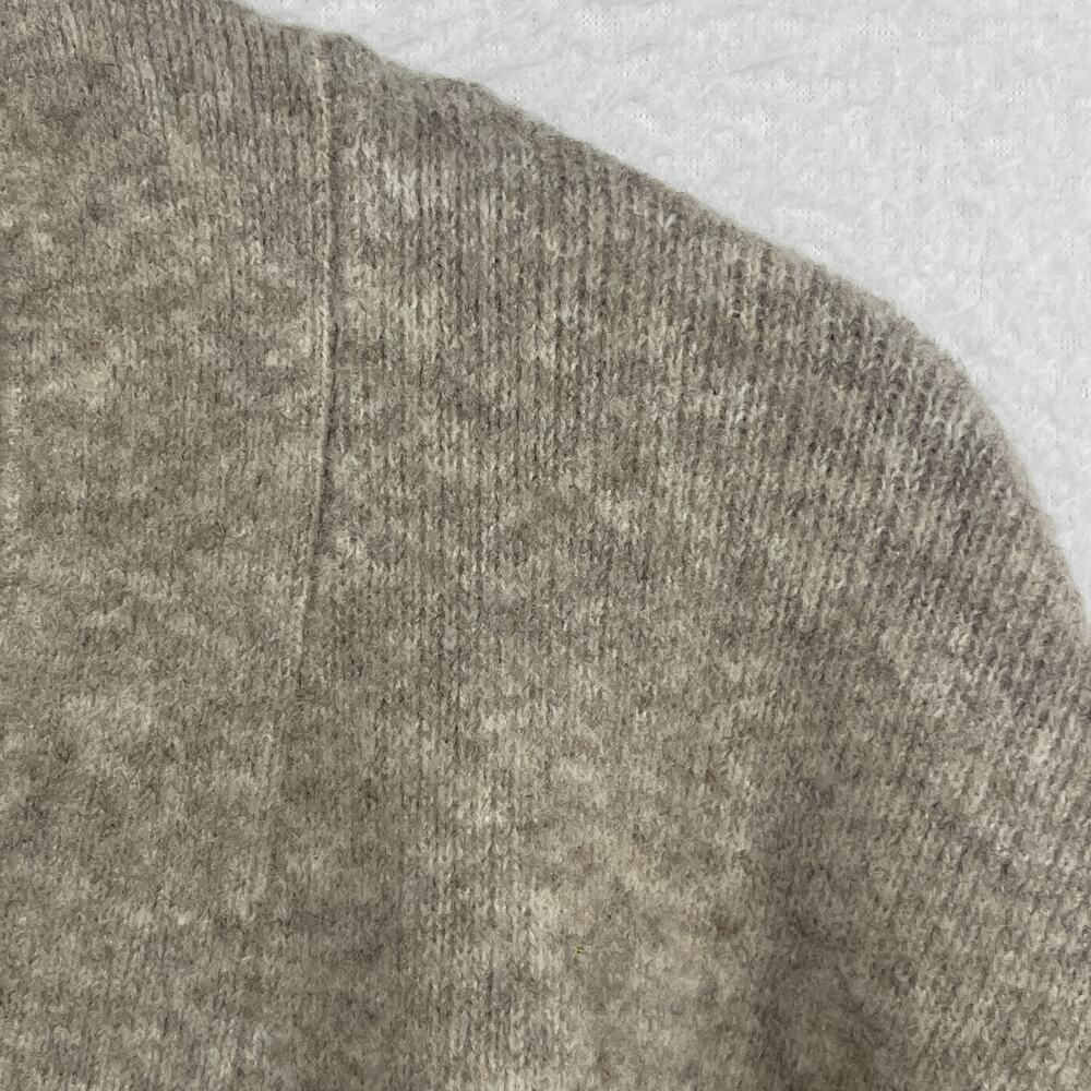 ZARA Sweater Womens XS S Wool Blend Oversized Cardigan Toggle Coatigan Beige - Picture 7 of 12